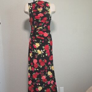 Premier Amour Womens Sleeveless Midi Floral Dress